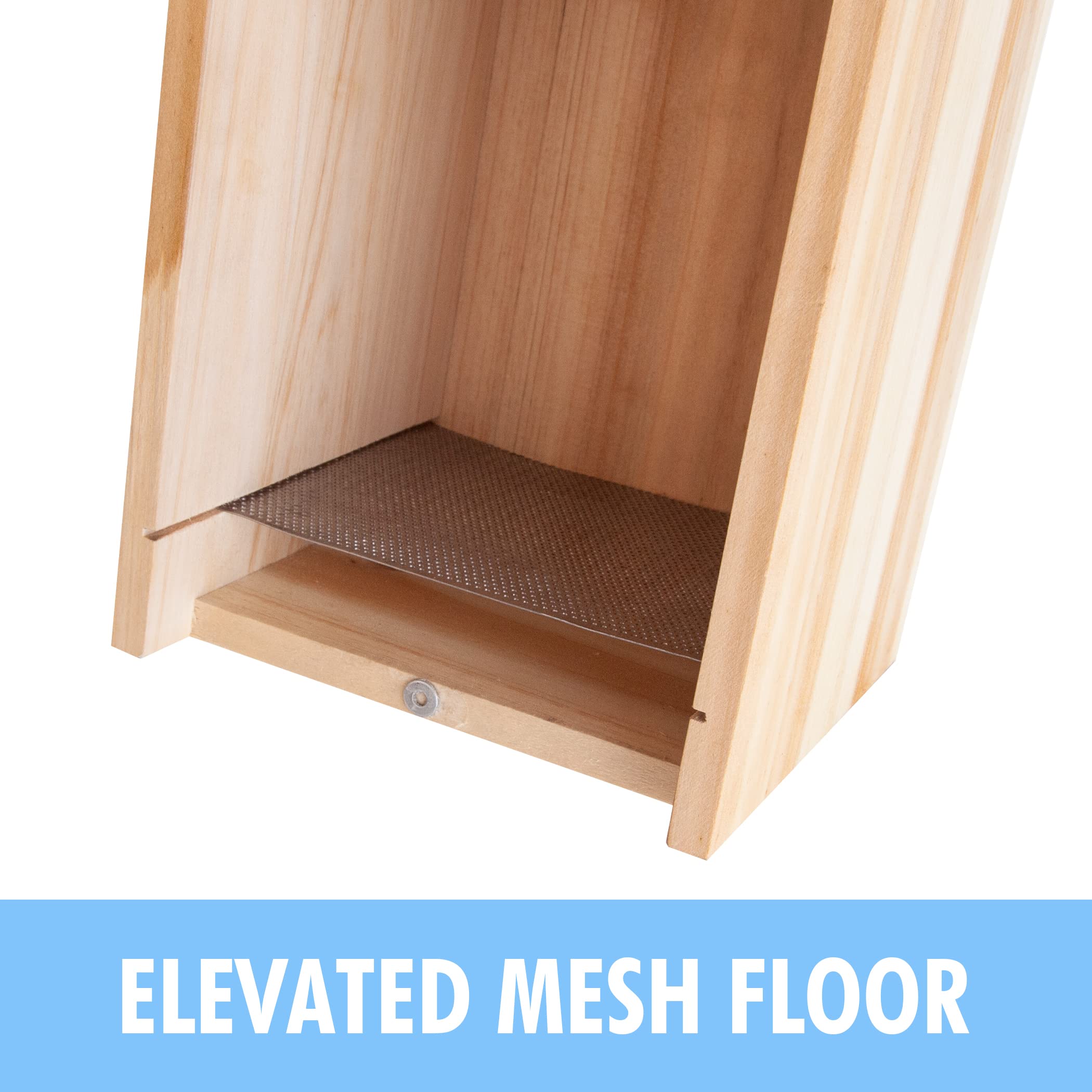 CARTMAN 0.5 Inch Thick Blue Bird Box House, Wood Bird Houses for Outside, Hummingbird House for Outside Clearance Garden Country Cottages, 2PK - Image 4