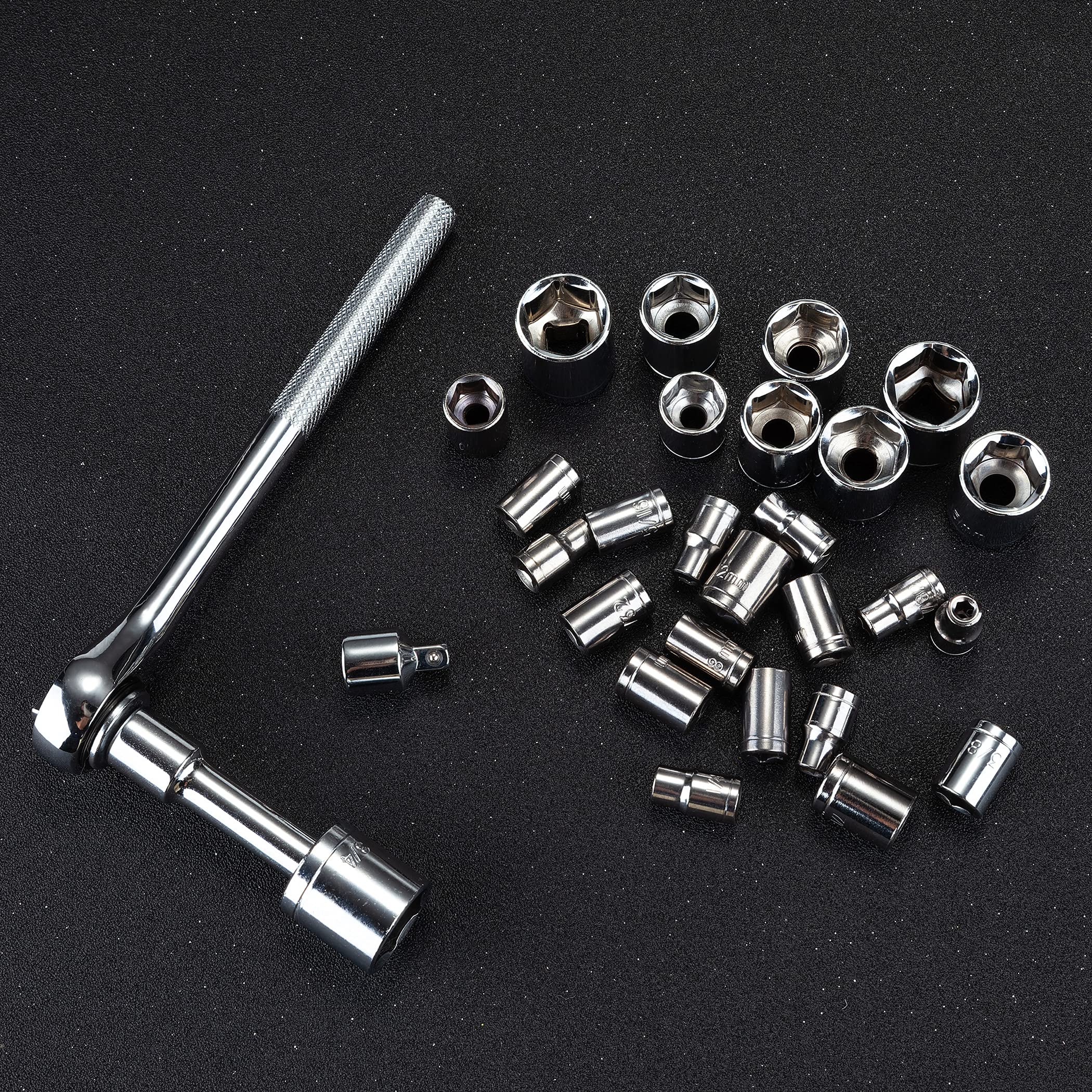 CARTMAN 122 Piece Auto Tool Accessory Set Tool Kit Set Electric Tool Set Drive Socket and Socket Wrench Sets Blue - Image 3