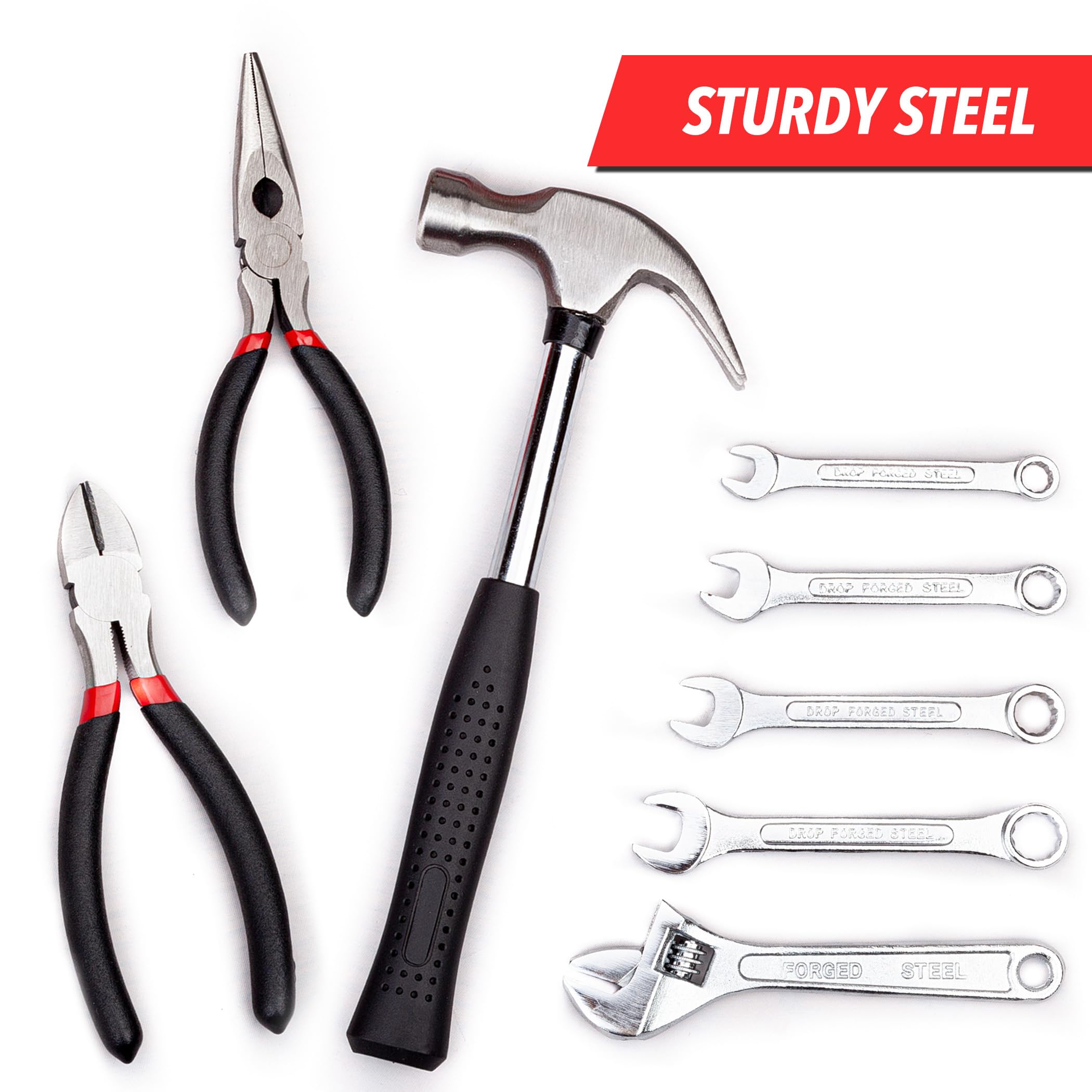 CARTMAN 136-Piece Tool Set General Household Hand Tool Kit with Plastic Toolbox Storage Case - Image 5