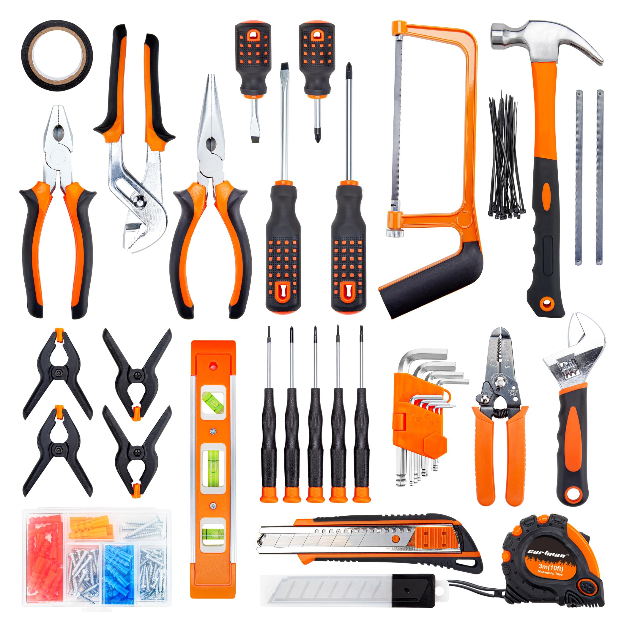 CARTMAN 238-Piece Socket Wrench Auto Repair Tool Combination Package Mixed General Household Hand Tool Set Tool Kit with Plastic Toolbox Storage Case - Image 3