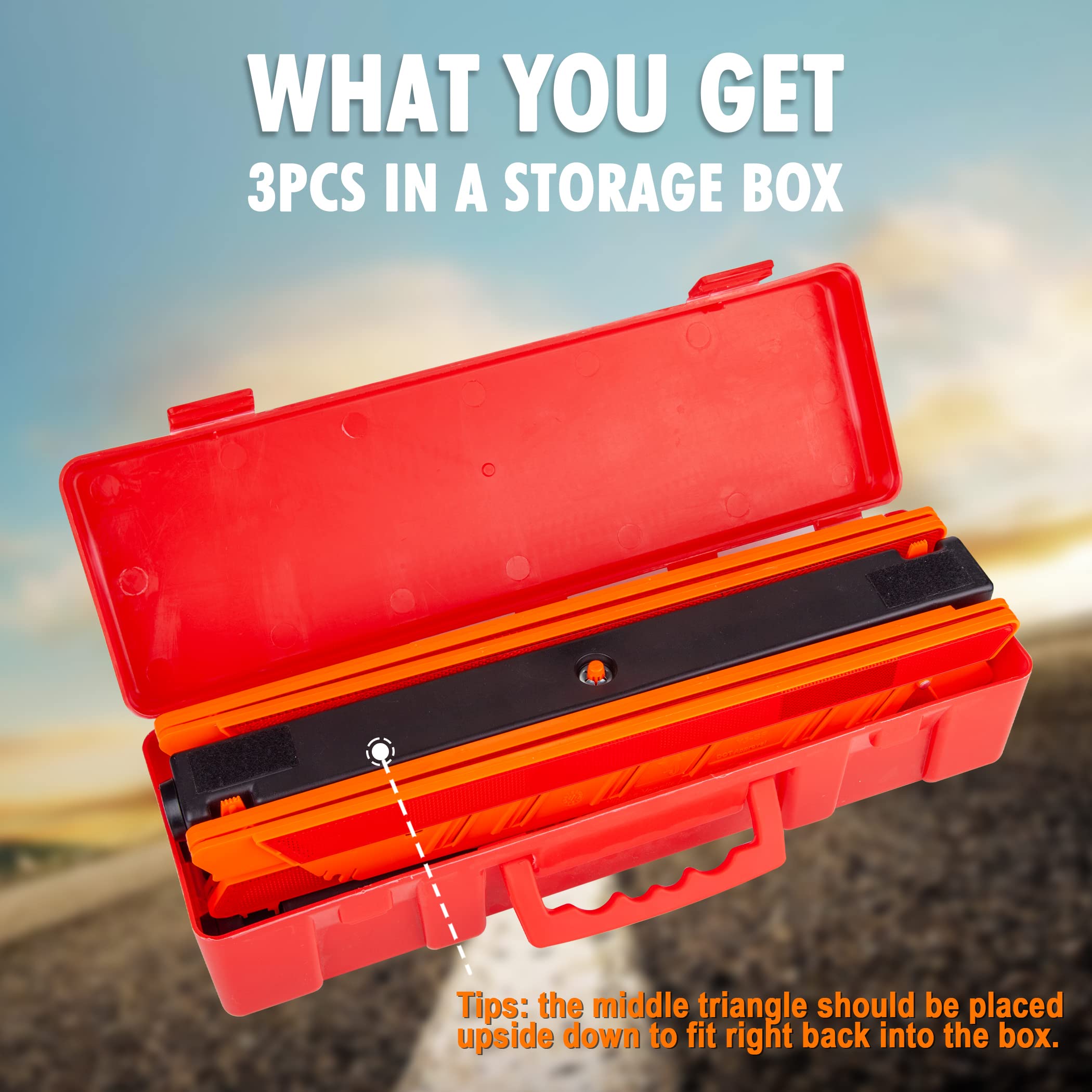 CARTMAN Warning Triangle DOT Approved Dual Cylinder DC 12V Air Compressor for Car - Image 4