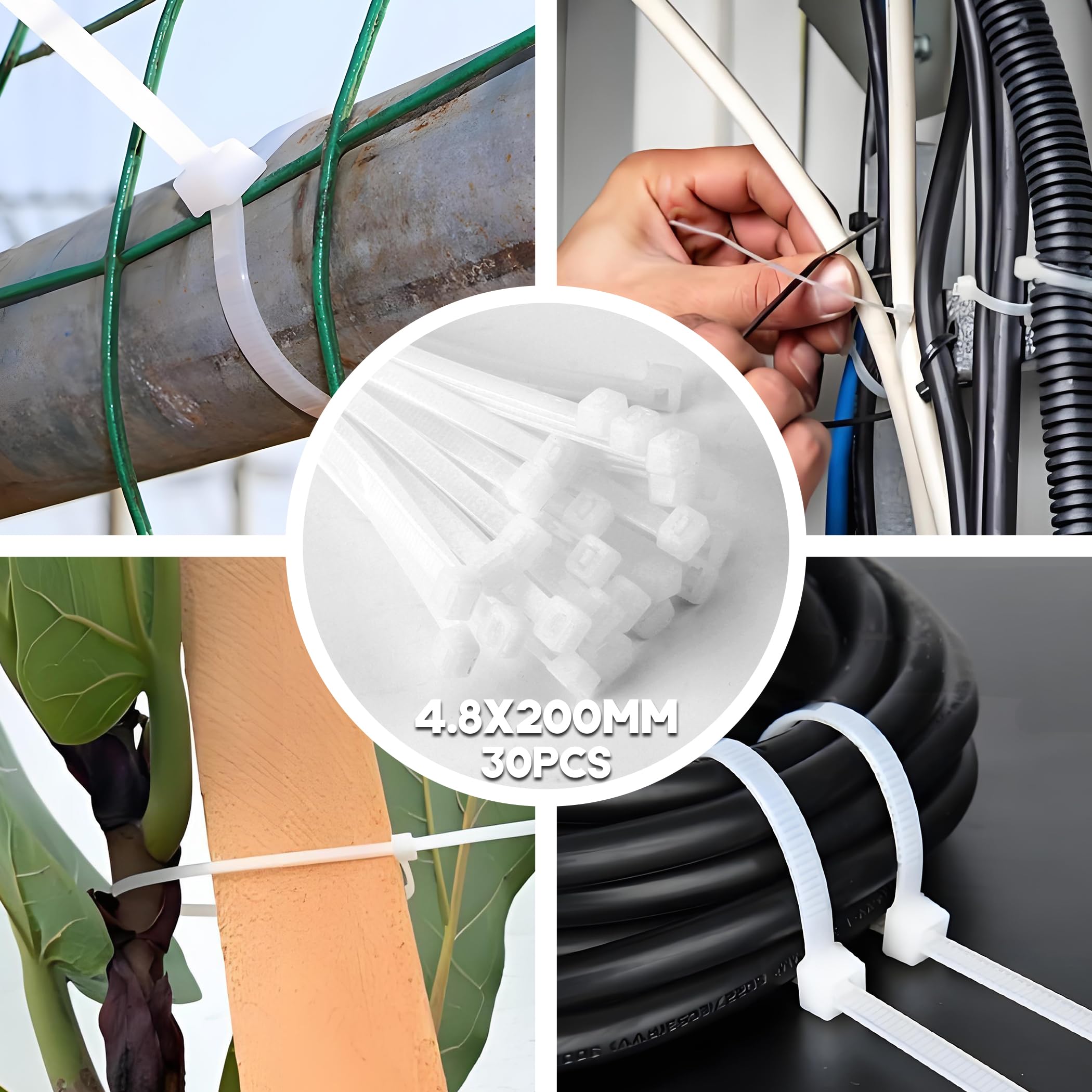 Cartman 32 Piece Bungee Cords Assortment Jar Includes 10" 18" 24" 32" 40" Bungee Cord with Hooks, 8" Canopy Tarp Ball Ties and Tarp Clips - Image 7