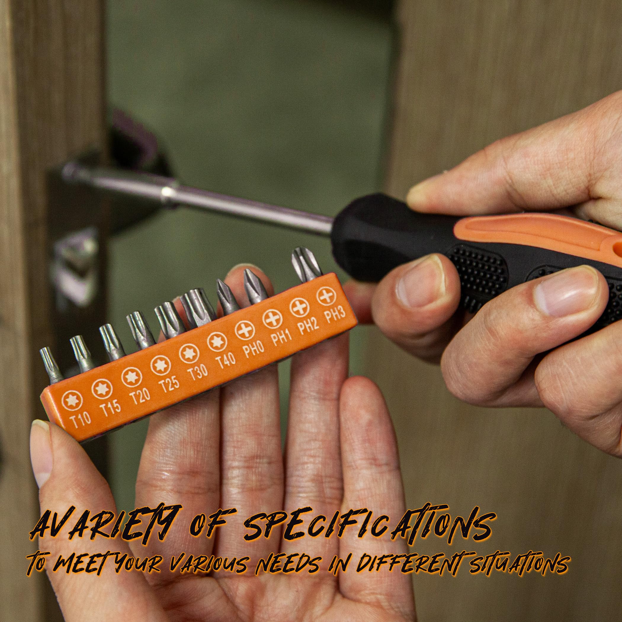 CARTMAN 39 Piece Tool Set General Household Hand Kit with Plastic Toolbox Storage Case Orange - Image 5