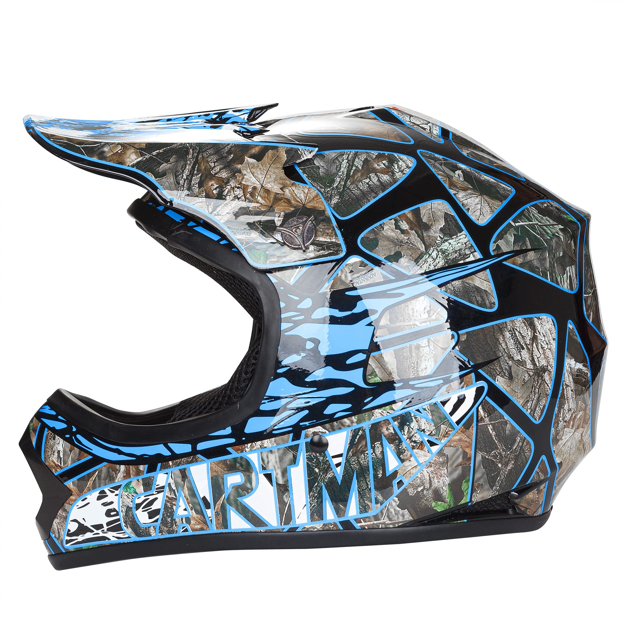 CARTMAN Adult Full Face Motorcycle Helmet, DOT Approved Dirt Bike Helmet, Matte Black and Red for Offroad, ATV, and Motocross - Image 4