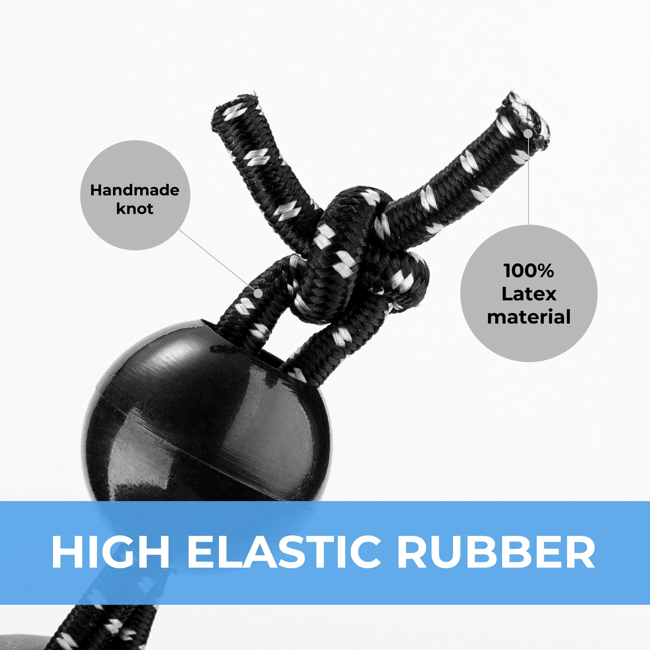 CARTMAN Ball Bungee Cords, 30pk 11 Inch Canopy Ties, Black - Image 3