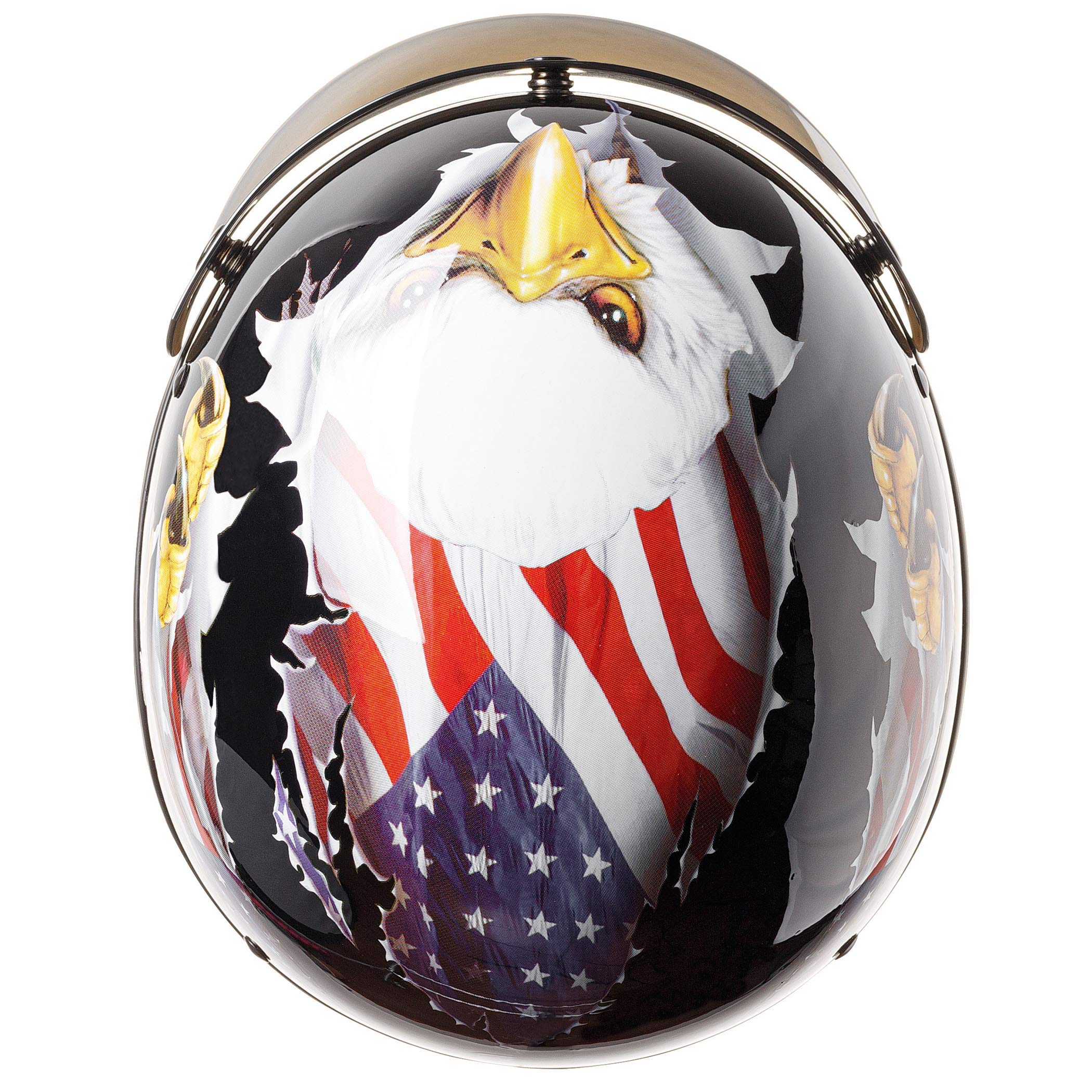 Cartman Cruiser Scooter Motorcycle Half Face Helmet, Patriotic Eagle USA Graphics, DOT Approved for Bike Scooter ATV UTV Chopper, X-Large - Image 4