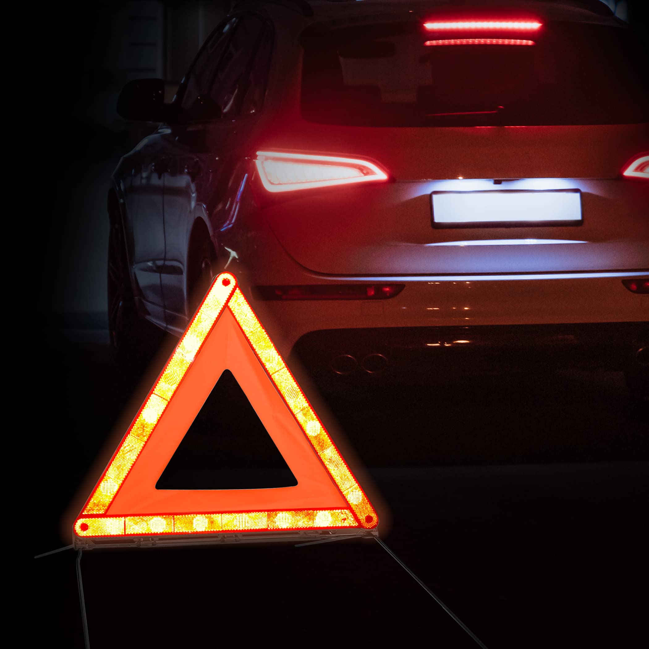 CARTMAN Foldable Warning Triangle Emergency Warning Triangle Reflector Safety Triangle Kit, Pack of 3, with Storage Case - Image 7