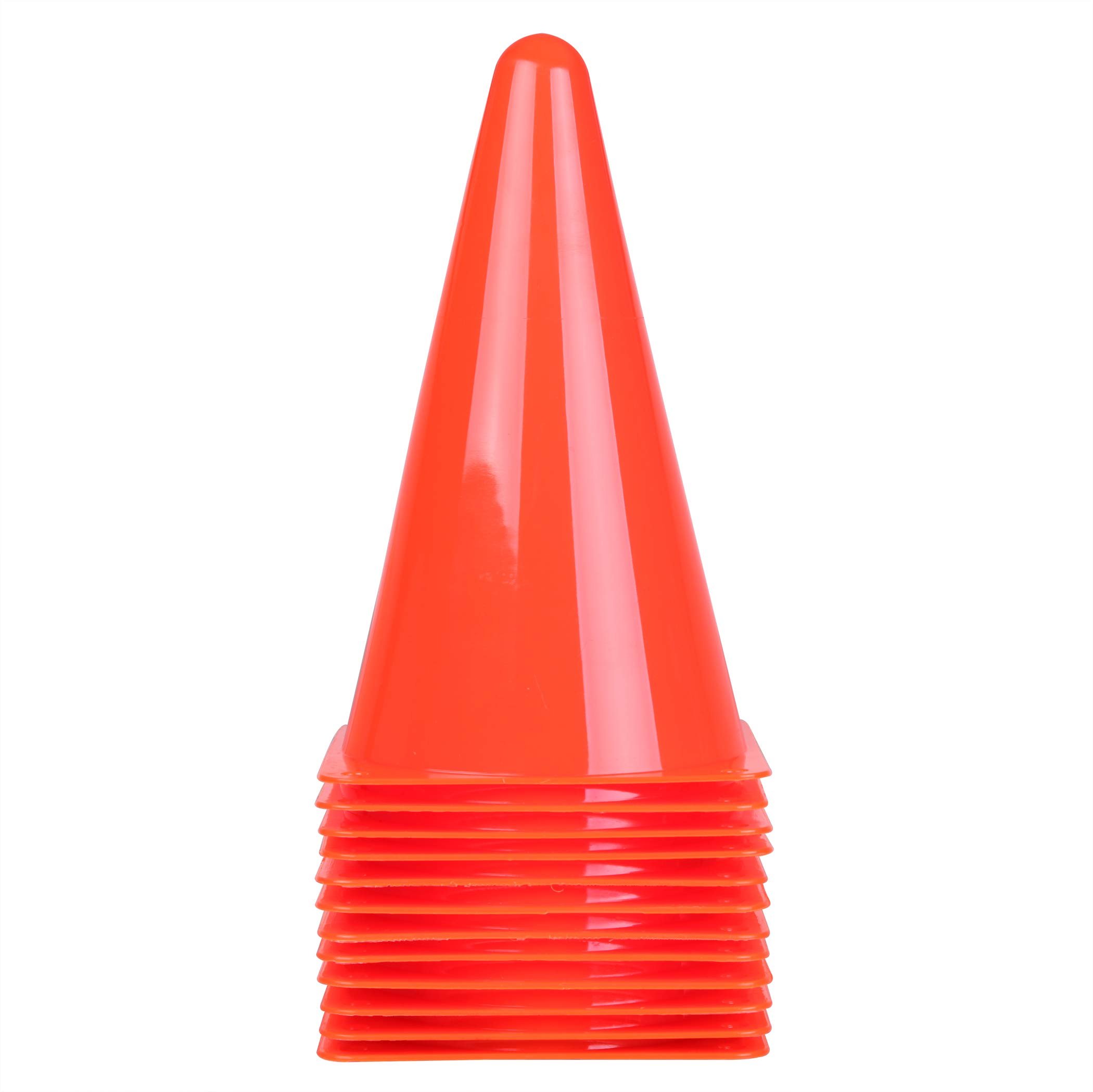 CARTMAN Plastic Training Cones (Set of 12/24 Pack 9" or 12/24 Pack 7" or 12/24 Pack Disc Cone) Agility Soccer Cones, Indoor Outdoor and Festive Events Field Marker Agility Cones - Image 8